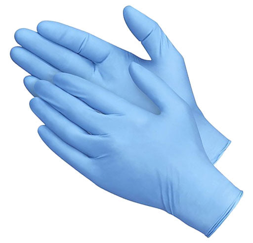 Blue Nitrile Gloves Powder Free, strong and durable, latex-free for allergy safety, ideal for food handling with protection against chemicals.