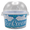 Stackable ice cream tub with secure lid, featuring a vibrant blue 